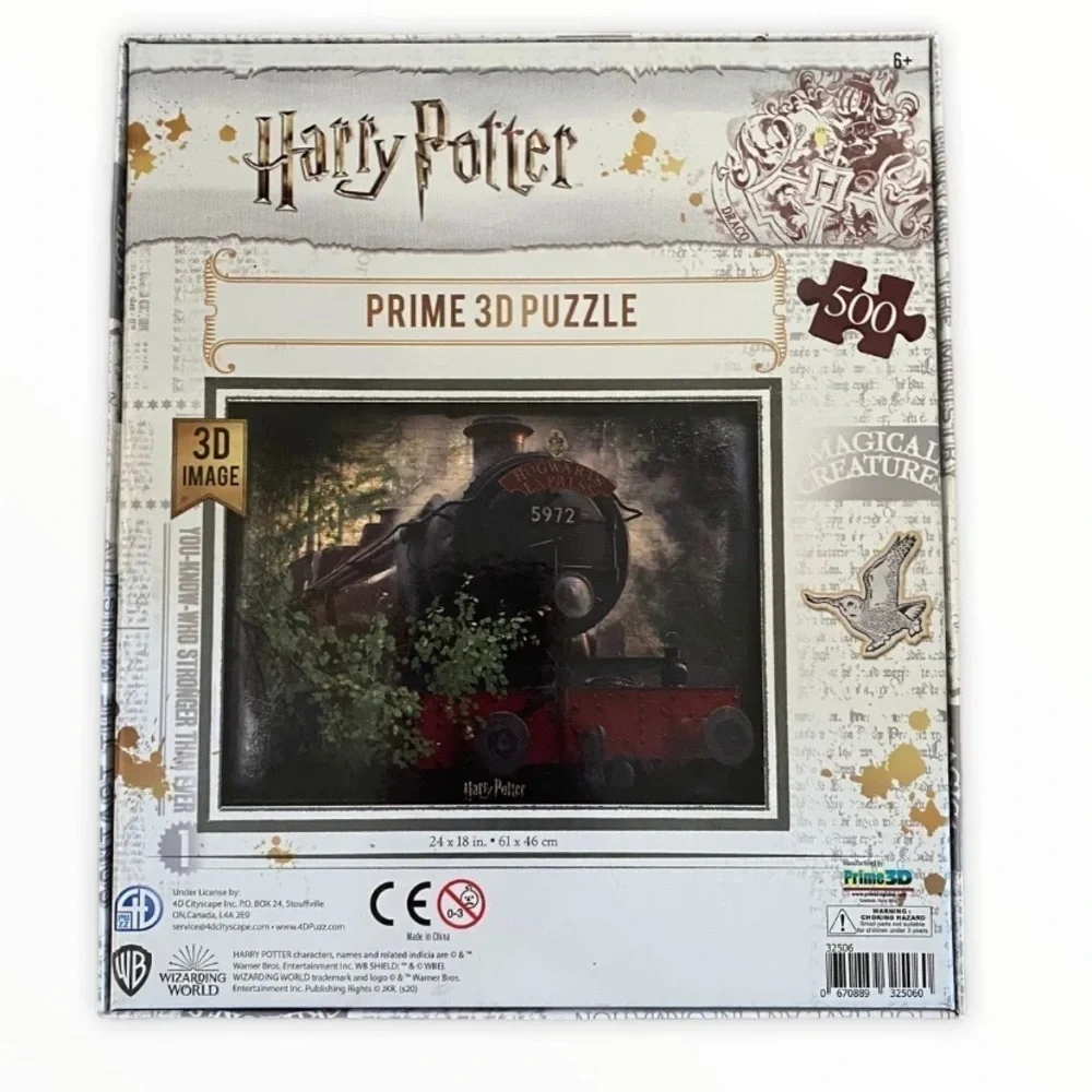 Harry Potter Premium Image 3D 500 Piece Hogwarts Express Puzzle NEW